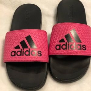 Adidas pink slides